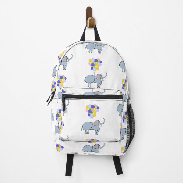 Item preview, Playful Elephant Tied to a Bright Balloon Bouquet Flying High designed and sold by Beautiful art store.