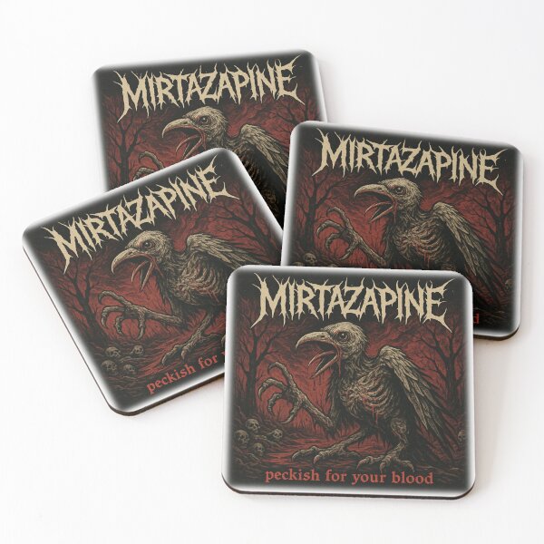 Item preview, Mirtazapine - my fake death metal band designed and sold by Blokey Aarsevark.