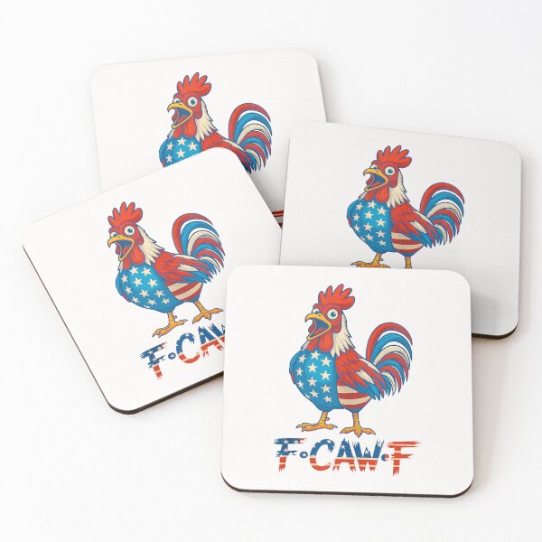 Item preview, F-Caw-F Funny Chicken Rooster Meme Usa Flag Pattern designed and sold by merlinnears.