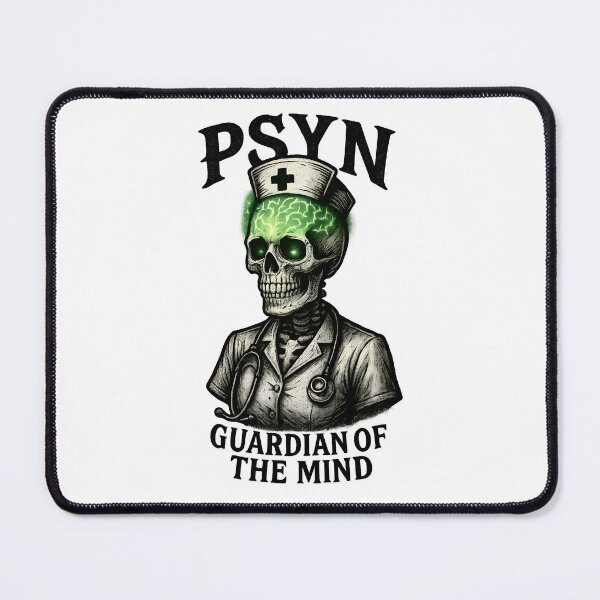 Item preview, PSYN Guardian of the Mind Halloween Shirt | Psychiatric Nurse Skeleton Tee designed and sold by ClinicalHubs.