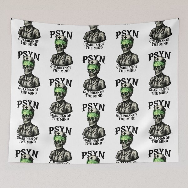 Item preview, PSYN Guardian of the Mind Halloween Shirt | Psychiatric Nurse Skeleton Tee designed and sold by ClinicalHubs.