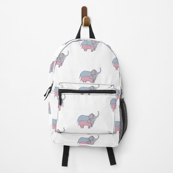 Item preview, Blue and Pink Elephant Family Illustration designed and sold by Beautiful art store.