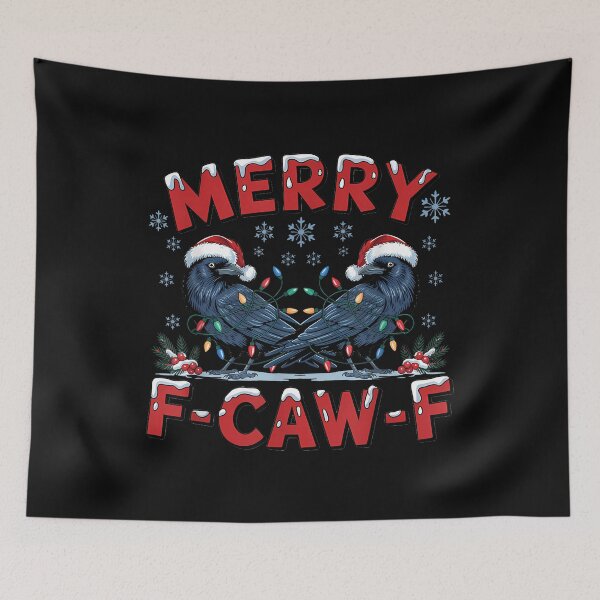 Item preview, Quote Rooster Merry F-Caw-F Funny Chicken Humor Christmas designed and sold by merlinnears.