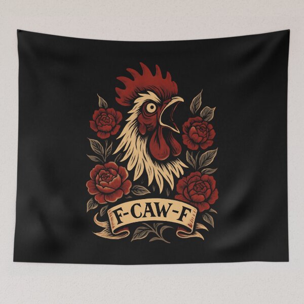 Item preview, F-Caw-F Chicken Rooster Funny Meme F Caw F Rose Fcawf designed and sold by merlinnears.