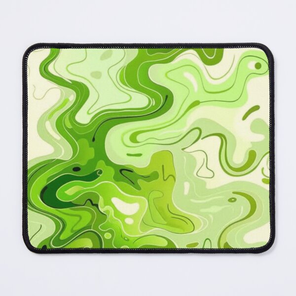 Item preview, Abstract green swirl fluid wavy pattern designed and sold by PATTERN4PATTERN.