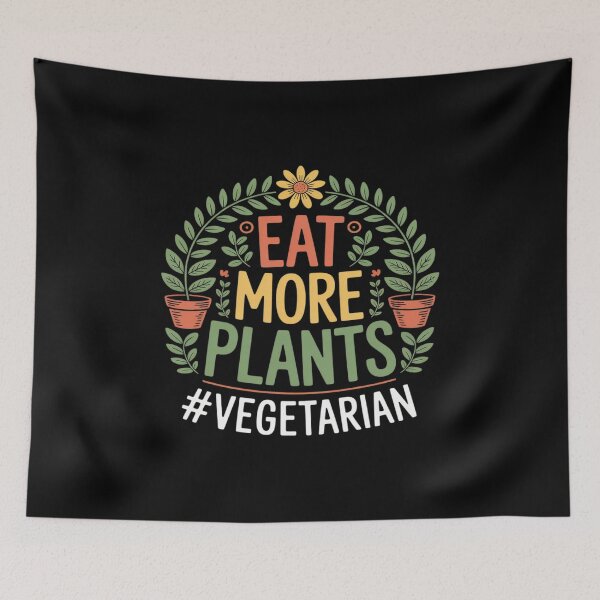 Item preview, Eat More Plants Vegan Leafy Garden Healthy Vegetarian designed and sold by tabdejinti.