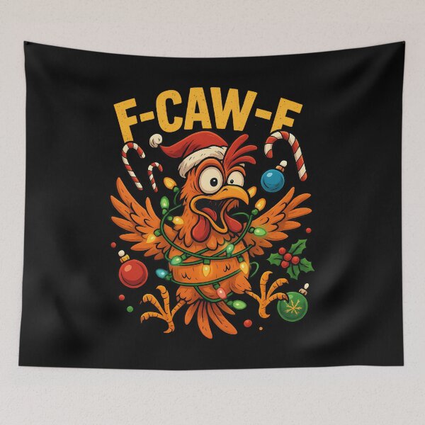 Item preview, Funny Christmas F-Caw-F Chicken Rooster Meme Adult Humor designed and sold by merlinnears.