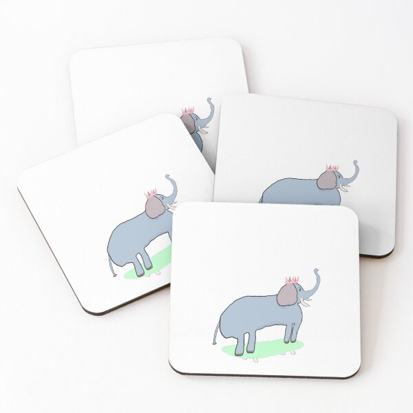 Item preview, Royal Elephant on Skateboard Wearing a Crown designed and sold by Beautiful art store.