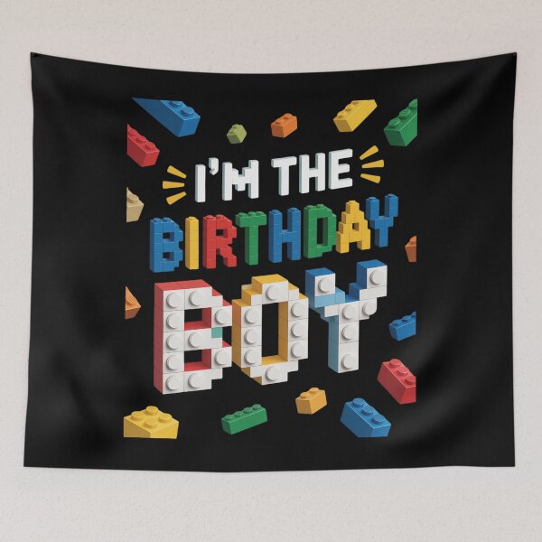 Item preview, Im The Birthday Boy Building Bricks Family Party Decorations designed and sold by khorbiasieno.