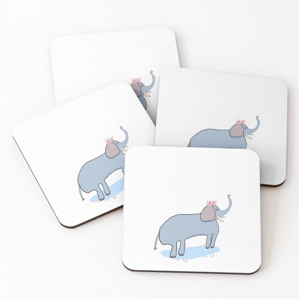 Item preview, Royal Elephant on Skateboard Wearing a Crown designed and sold by Beautiful art store.