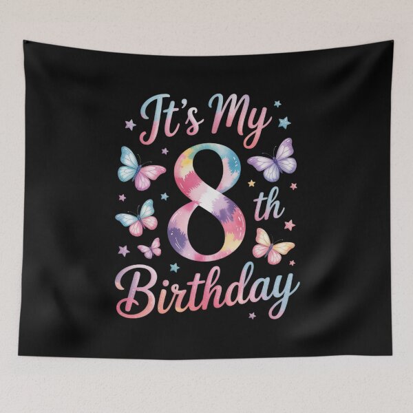 Item preview, It's My 8th Birthday Butterfly Theme 8 Year Old Party Girl designed and sold by RayArmstrong.