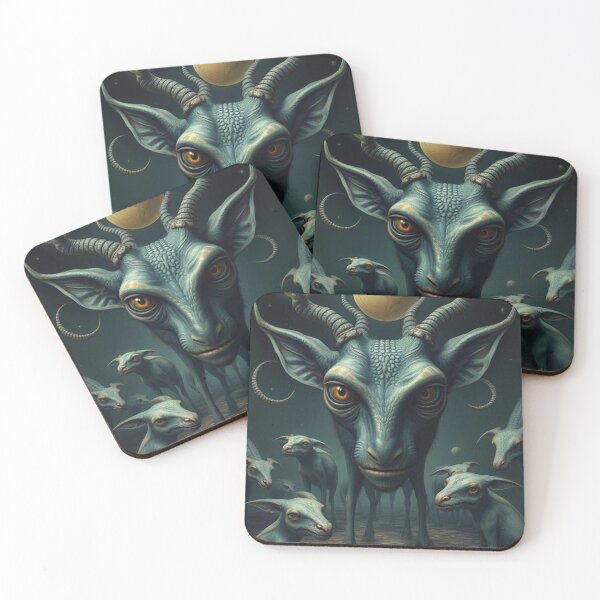 Item preview, Trippy Horned Space Beasts designed and sold by Jeff's Good Mojo Dojo.