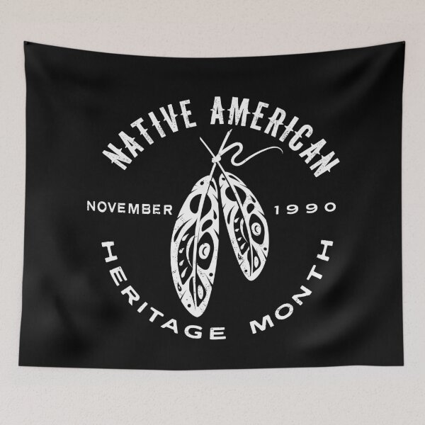 Item preview, Native American Heritage Month November white design vintage style designed and sold by Jdawnink.