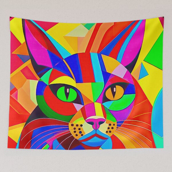 Item preview, Constructivist Kaleidoscope Cat designed and sold by LanaGustavsson.
