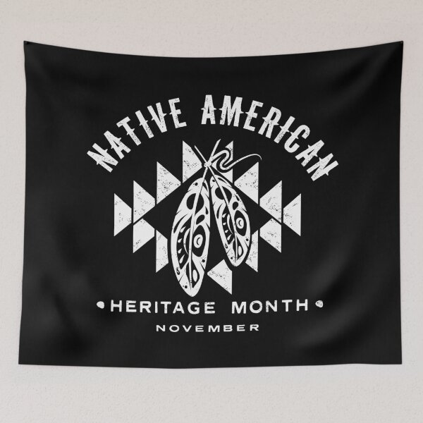 Item preview, Native American Heritage Month November white design vintage style designed and sold by Jdawnink.