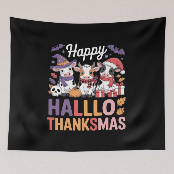 Item preview, Halloween Thanksgiving Christmas Cute Cows designed and sold by AmparoBoyle.