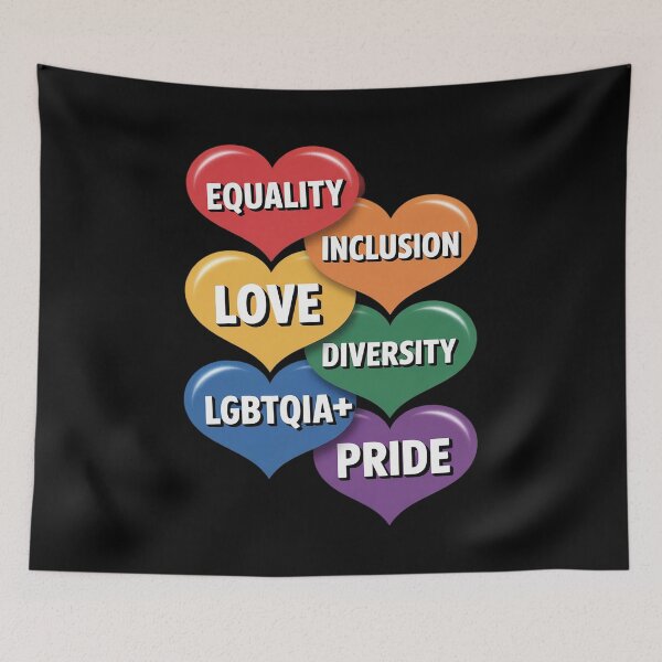 Item preview, EQUALITY- INCLUSION- DIVERSITY- LOVE- PRIDE- LGBTQIA+ designed and sold by ticlitule.