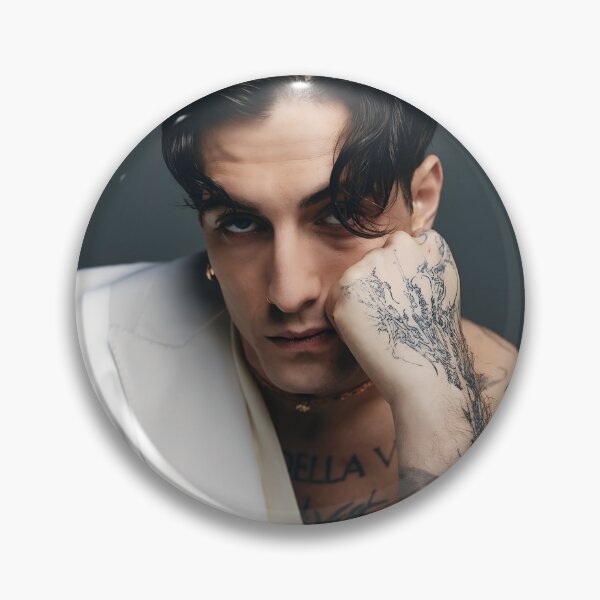 Item preview, Damiano David – Bold Tattooed Portrait in Rock Aesthetic Style designed and sold by zulenekbedf.