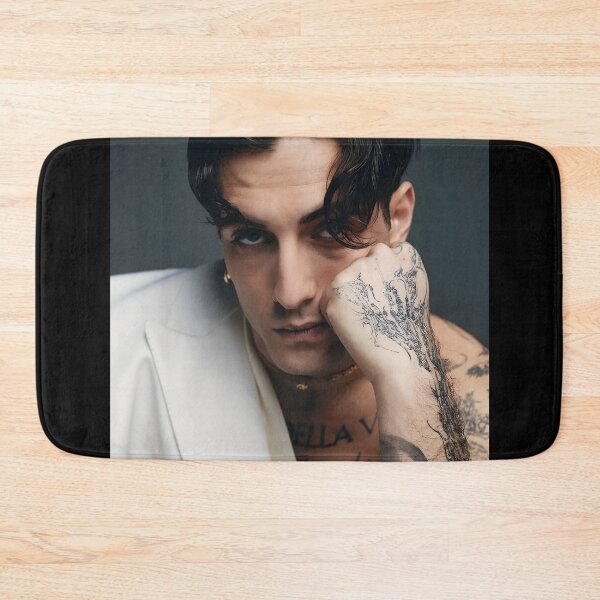 Item preview, Damiano David – Bold Tattooed Portrait in Rock Aesthetic Style designed and sold by zulenekbedf.