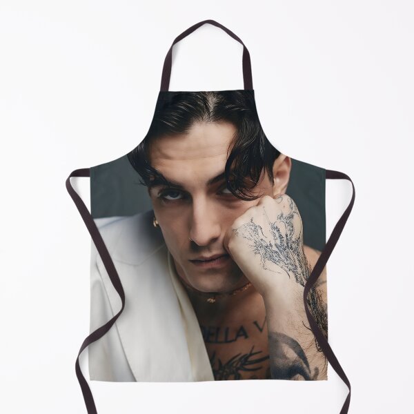 Item preview, Damiano David – Bold Tattooed Portrait in Rock Aesthetic Style designed and sold by zulenekbedf.