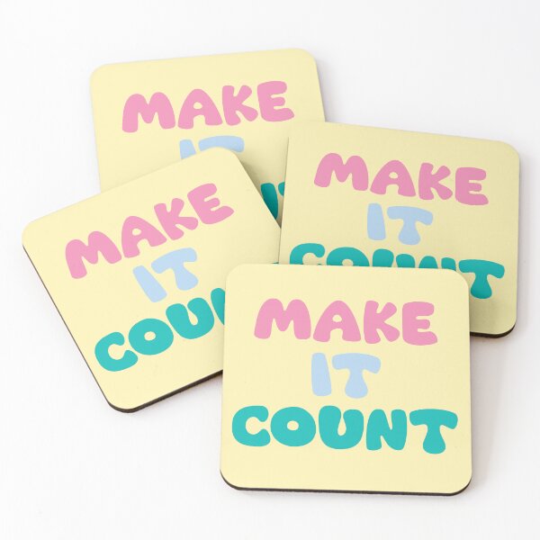 Item preview, Make It Count | Vibrant Typography Art for Daily Inspiration designed and sold by Mantra Mama.
