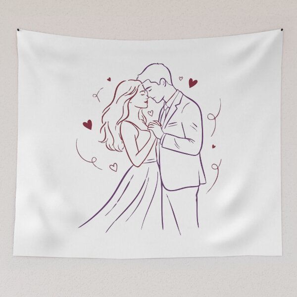 Item preview, Romantic Dance – Elegant Couple in Love designed and sold by LoveMatchShop.