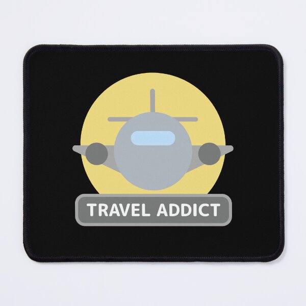 Item preview, Travel Addict - Funny Plane Lover Frequent Flyer Phrase designed and sold by Shape Snip Studio.