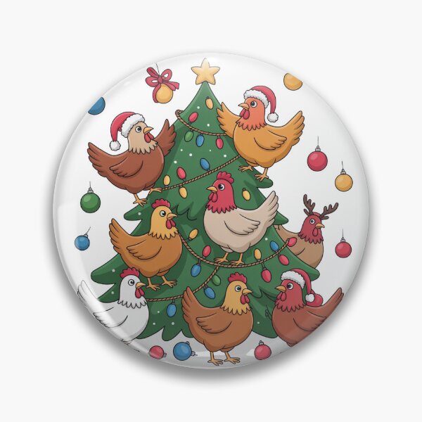 Item preview, Christmas Lights Chicken Santa Funny Xmas Tree Chicken designed and sold by ThiloLinken.