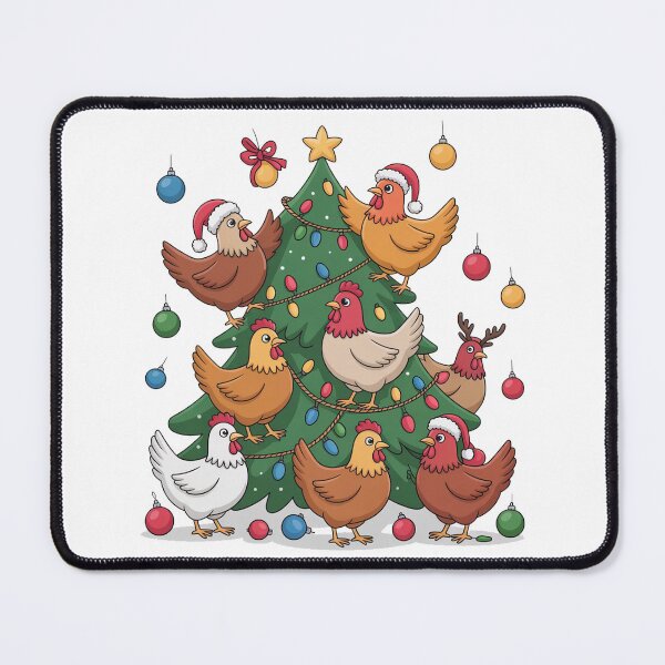 Item preview, Christmas Lights Chicken Santa Funny Xmas Tree Chicken designed and sold by ThiloLinken.