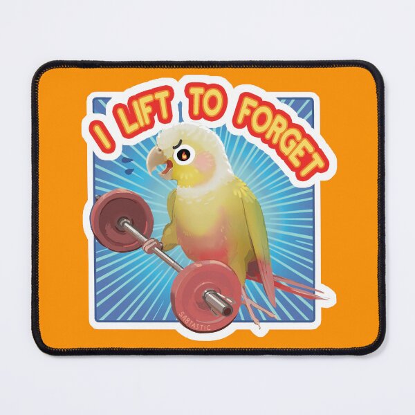 Item preview, I LIFT TO FORGET - Pineapple Conure Power Lifter Gym Rat designed and sold by Sabtastic.