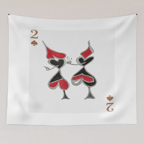 Item preview, Two of Spades – Abstract Playing Card Art designed and sold by Ateliê dos Naipes .