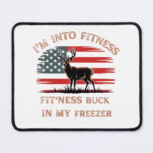 Item preview, I’m Into Fitness Buck — Funny Hunting American Flag Deer Shirt designed and sold by Humble Threadworks.