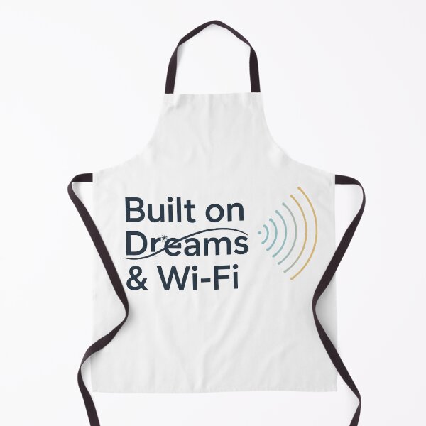 Item preview, Built on on Dreams & Wi-Fi- Motivational Tech Quote Design designed and sold by Artivio2025.