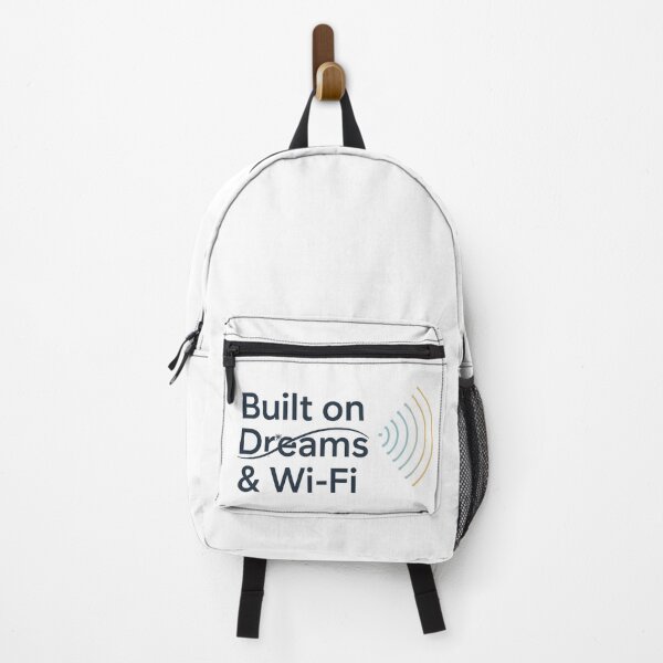 Item preview, Built on on Dreams & Wi-Fi- Motivational Tech Quote Design designed and sold by Artivio2025.