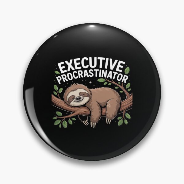 Item preview, Executive Procrastinator Funny Jokes sloth executive designed and sold by BiellaSar.