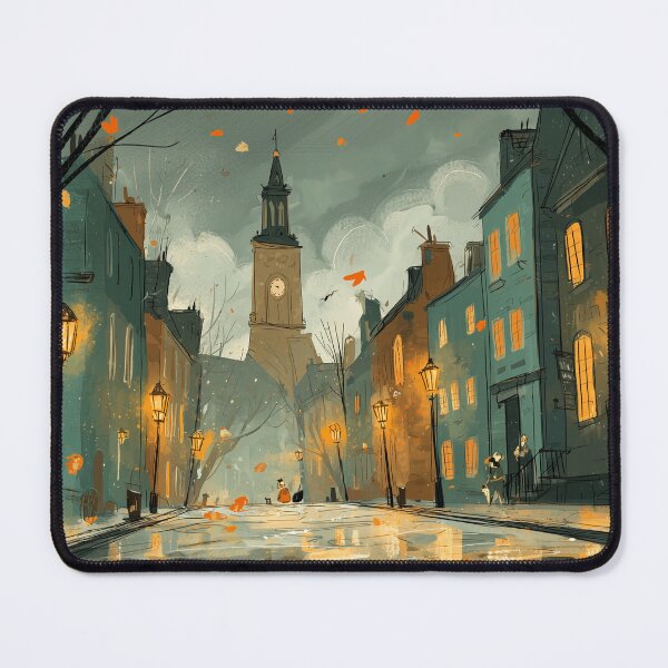 Item preview, Autumn Glow on Rainy Street designed and sold by Dusk Atelier.