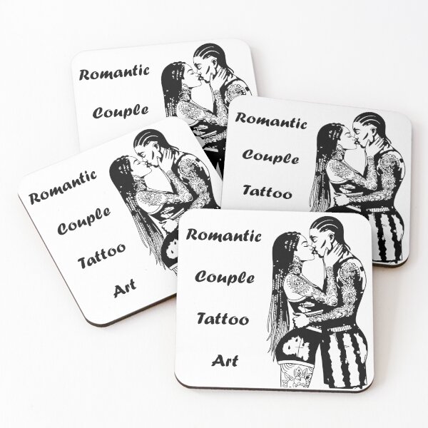 Item preview, Romantic Couple Tattoo Art designed and sold by LoveMatchShop.