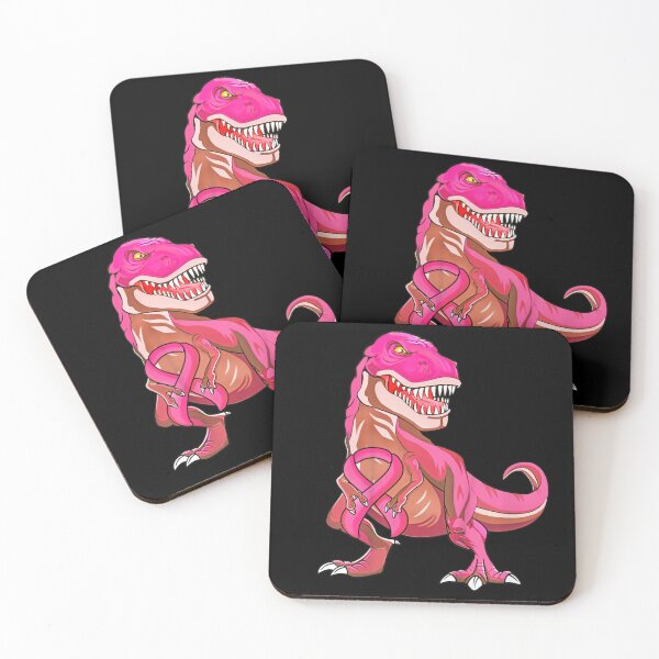 Item preview, T-Rex Fights Breast Cancer - Pink Dinosaur Awareness Ribbon designed and sold by GalenoHenley.
