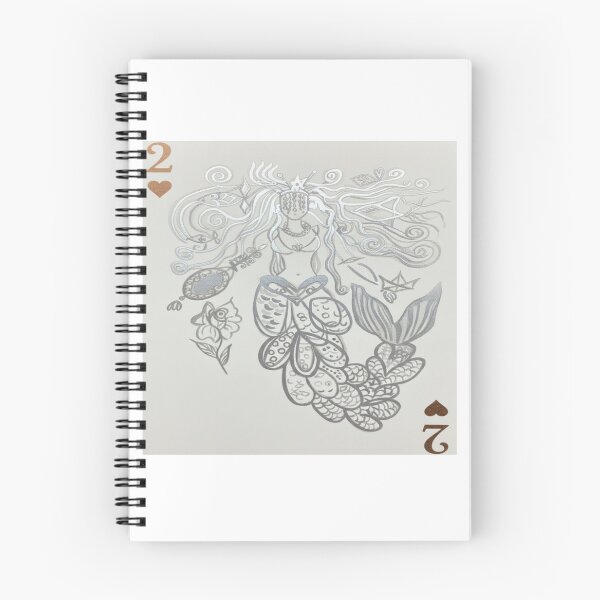 Item preview, Two of Hearts – Silver Mermaid Card Art designed and sold by Ateliê dos Naipes .