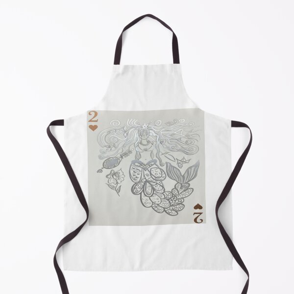 Item preview, Two of Hearts – Silver Mermaid Card Art designed and sold by Ateliê dos Naipes .