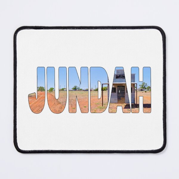 Item preview, JUNDAH - Quirky Welcome Sign Sunny Day Outback West Queensland designed and sold by Adam Gormley.