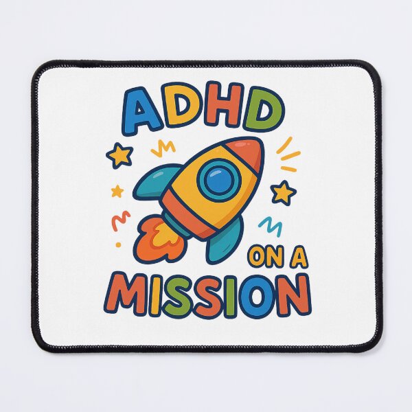 Item preview, ADHD On a Mission – Motivational Rocket Design designed and sold by MomParentADHD.