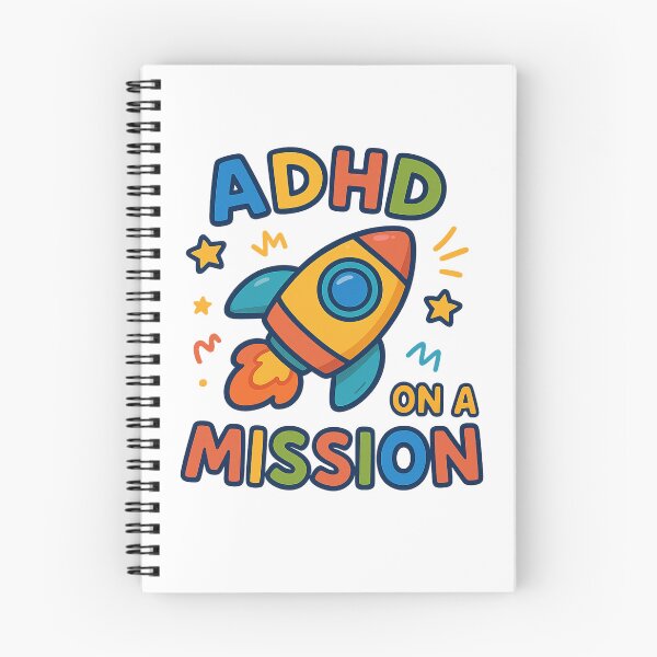 Item preview, ADHD On a Mission – Motivational Rocket Design designed and sold by MomParentADHD.