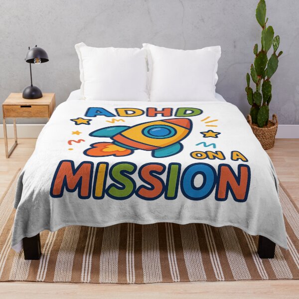 Item preview, ADHD On a Mission – Motivational Rocket Design designed and sold by MomParentADHD.