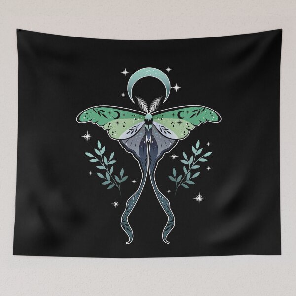 Item preview, Aromantic Luna Moth LGBT Pride Flag designed and sold by Clara Hollins.