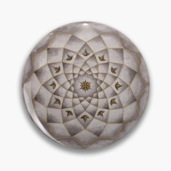 Item preview, Sacred Geometry Rosette (monochrome with gold detail) designed and sold by Deanna Gardam.