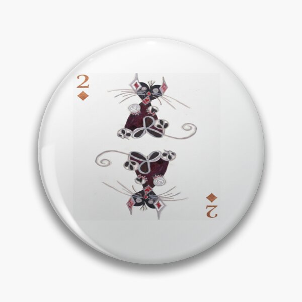 Item preview, Two of Diamonds – Abstract Cat Card Art designed and sold by Ateliê dos Naipes .