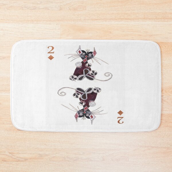 Item preview, Two of Diamonds – Abstract Cat Card Art designed and sold by Ateliê dos Naipes .