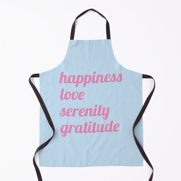 Item preview, Happiness, Love, Serenity, and Gratitude | Pink & Pale Blue Typography designed and sold by Mantra Mama.
