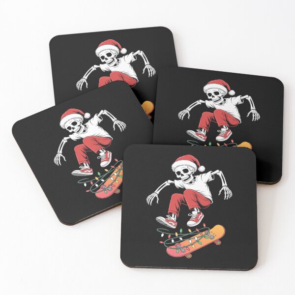 Item preview, Funny skeleton playing Skateboard Christmas Xmas designed and sold by AmparoBoyle.